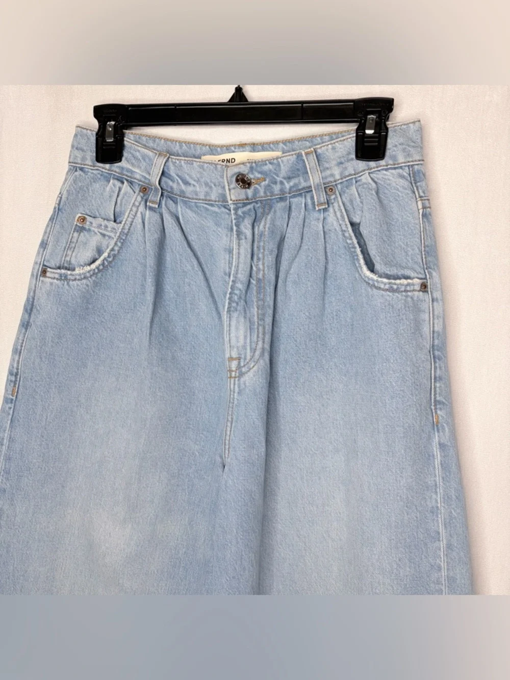 Grlfrnd Chloe High‎ Rise Pleated Wide Leg Jeans